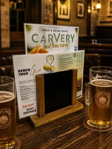 Chalkboard Menu Holder