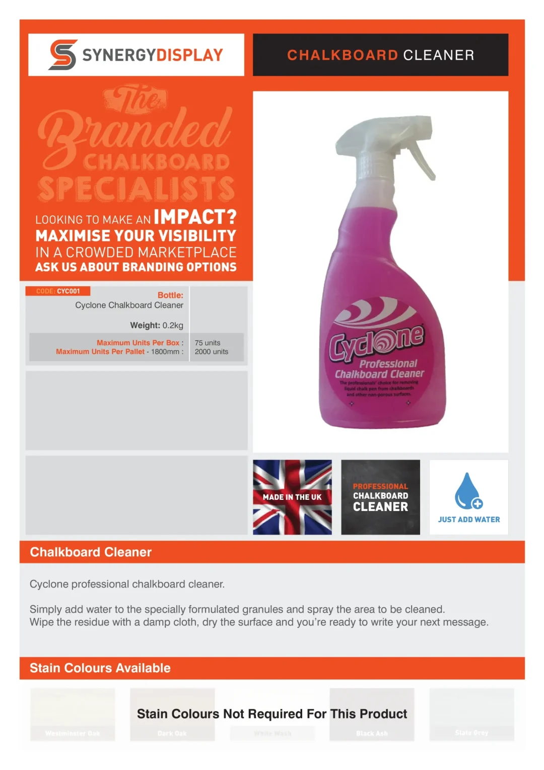 Chalkboard Cleaner