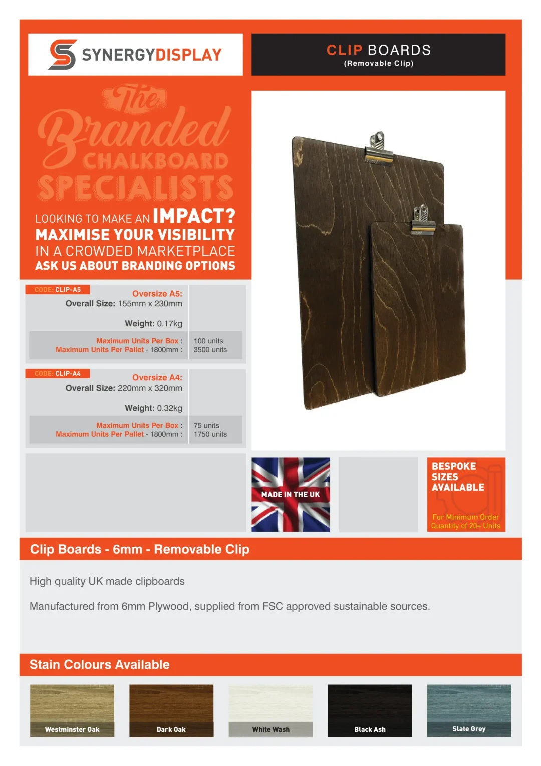 Clip Board Removable Clip