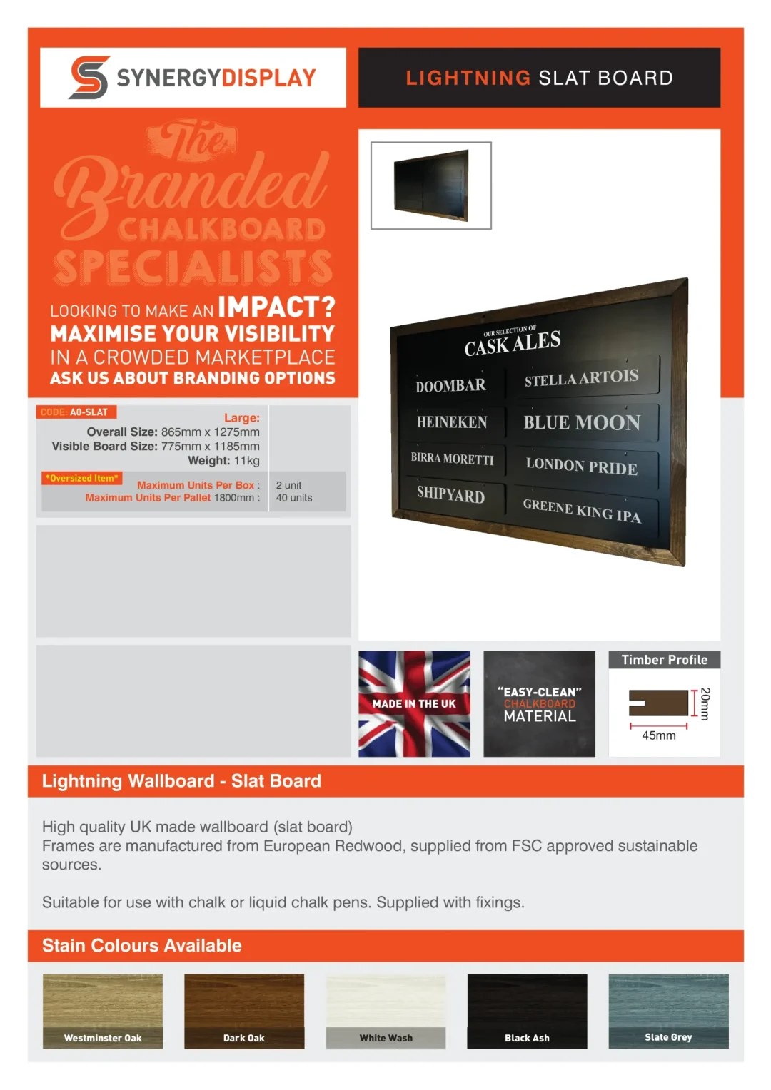 Lightning Slat Board (Horizontal)