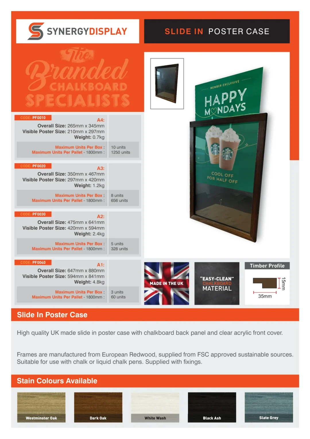 Slide In Poster Case